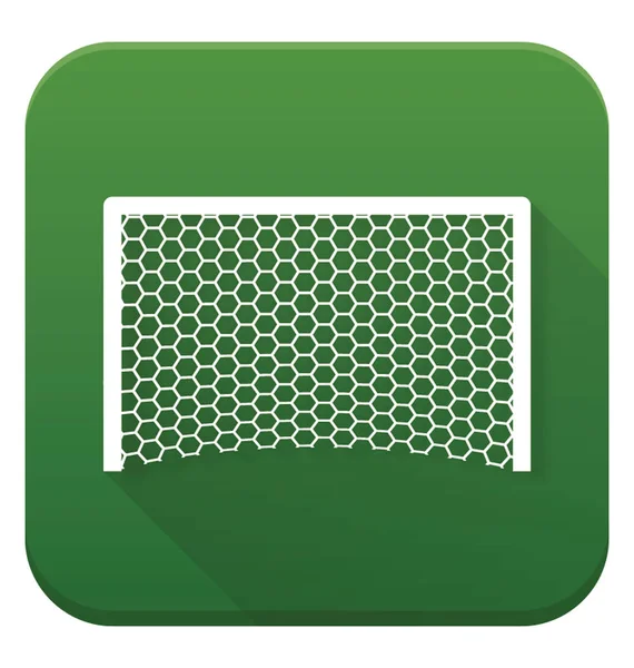 足球球门或足球网平面矢量图标 — 图库矢量图片