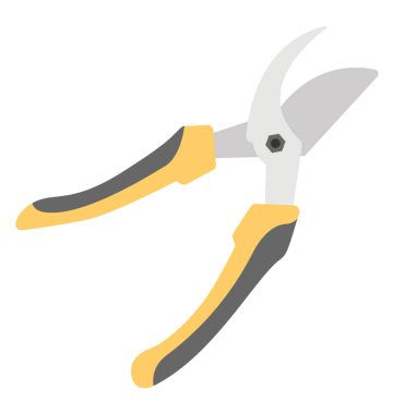 Aracı düz simgesi tarım bir budama makası 