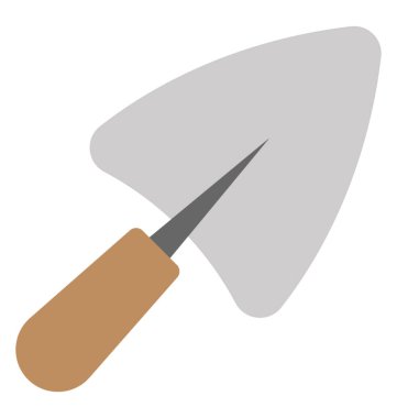 Bir keskin Bahçe aracı, macun bıçak düz simgesi