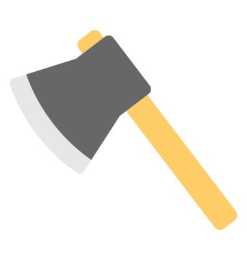 Bir orman aracı, balta düz simgesi