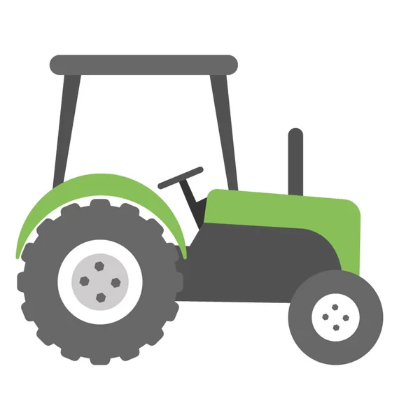 Tractor Agrícola Icono Vector Plano — Vector de stock