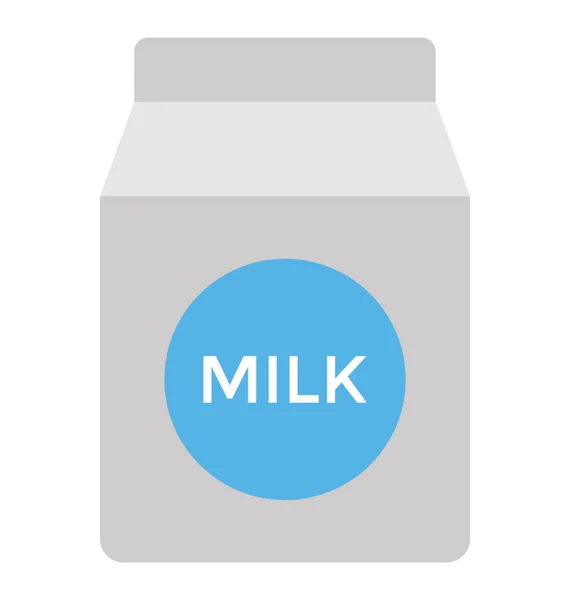 Ένα Πακέτο Από Γάλα Επίπεδη Εικονίδιο — Διανυσματικό Αρχείο