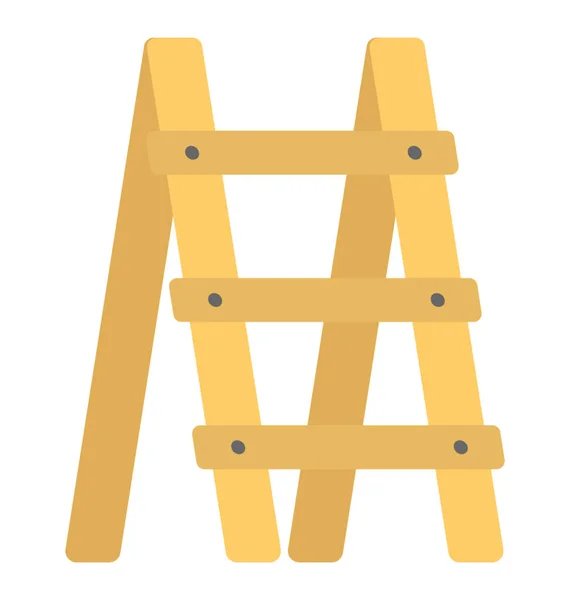 Een Kleine Landbouw Ladder Voor Tuinieren Doel Platte Pictogram — Stockvector