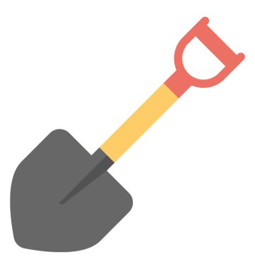 Bir kenar ve spade, inşaat aracı dikim