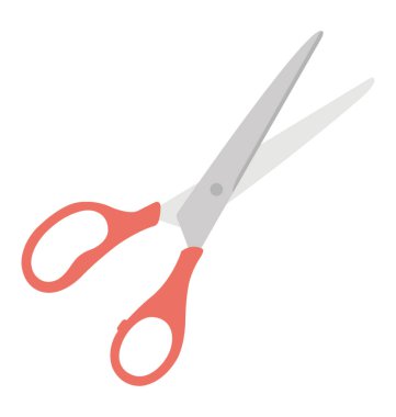 Kesici bir alet, makas düz simgesi