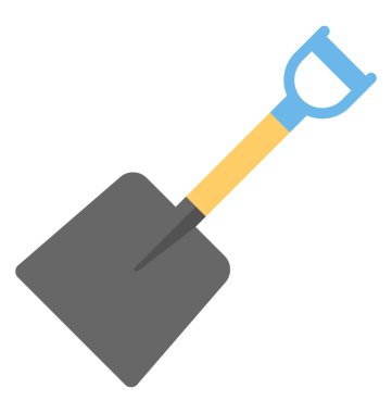 Bir tarım kürek, kürek düz simgesi