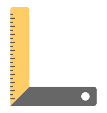 Araç düz simgesini mühendislik mimari bir cetvel