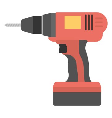 Akülü güç el matkap düz simgesi