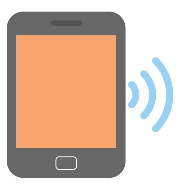 Cep telefonu düz renkli simgeler