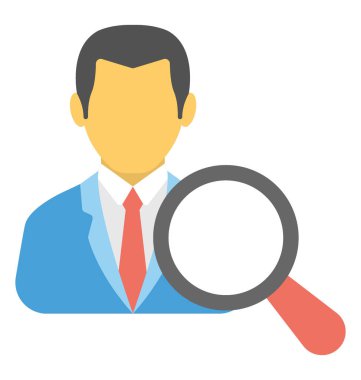 Yetenek AVI, işe alım süreci düz vektör simgesi