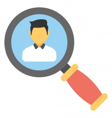 Yetenek AVI, işe alım süreci düz vektör simgesi