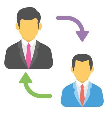 profesyonel ekip cirosu, çalışan düz Simge Değiştir