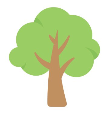Ağaç düz renkli simge