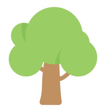 Ağaç düz renkli simge