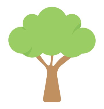 Ağaç düz renkli simge