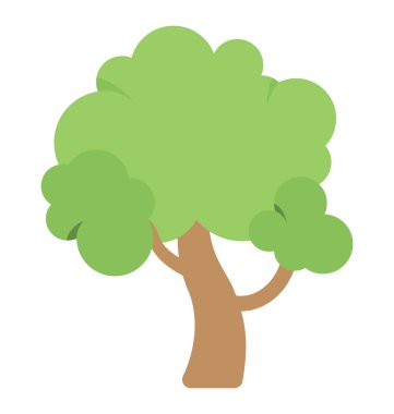 Ağaç düz renkli simge