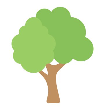 Ağaç düz renkli simge