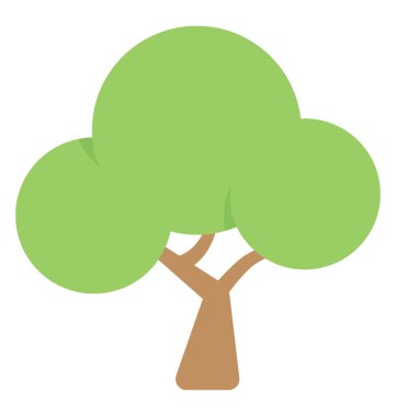 Ağaç düz renkli simge