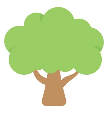 Ağaç düz renkli simge
