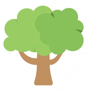 Ağaç düz renkli simge