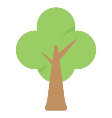 Ağaç düz renkli simge