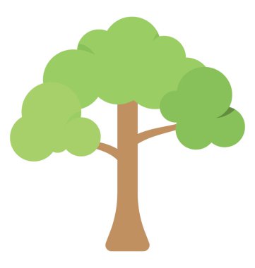Ağaç düz renkli simge