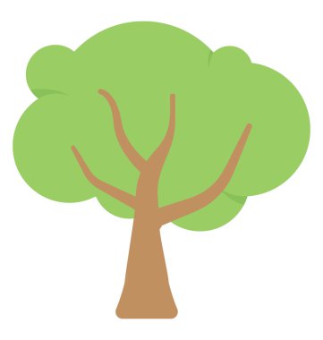 Ağaç düz renkli simge