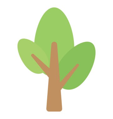 Ağaç düz renkli simge