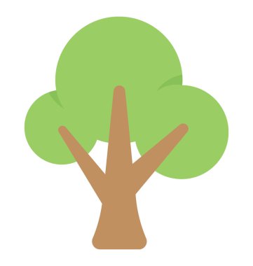 Ağaç düz renkli simge