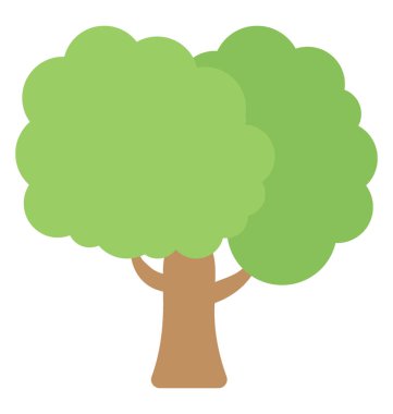 Ağaç düz renkli simge