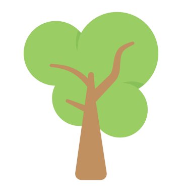 Ağaç düz renkli simge