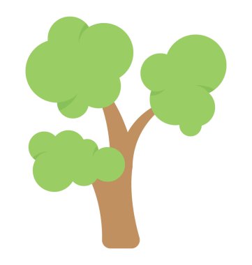 Ağaç düz renkli simge