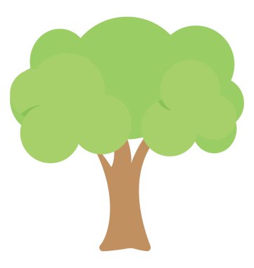 Ağaç düz renkli simge
