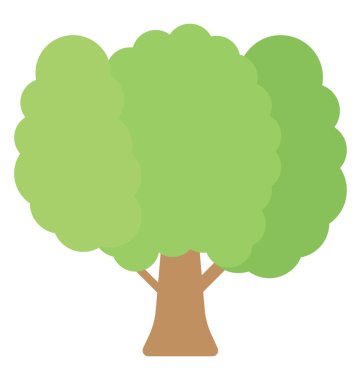 Ağaç düz renkli simge