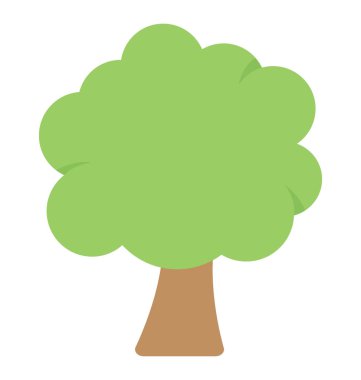 Ağaç düz renkli simge
