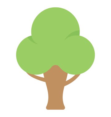 Ağaç düz renkli simge