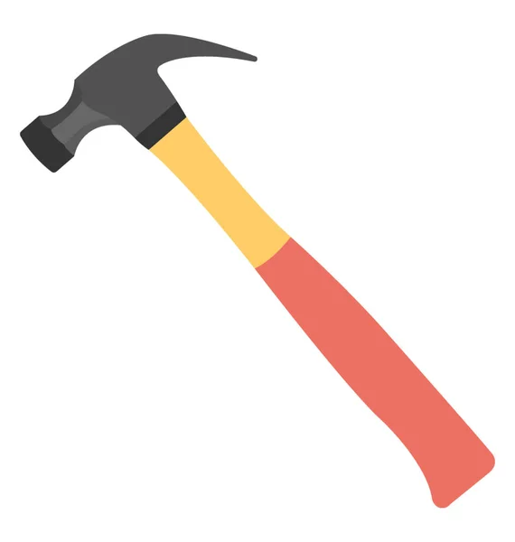 Ein Handwerkzeug Für Zimmerei Und Bau Hammer — Stockvektor