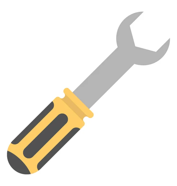 Garage Tool Spanner Flat Icon — Stock Vector