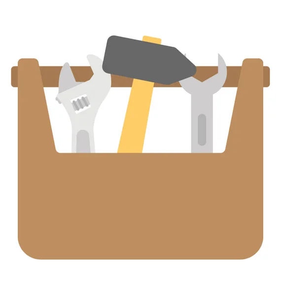 Garage Toolkit Flat Vector Icon — Stock Vector