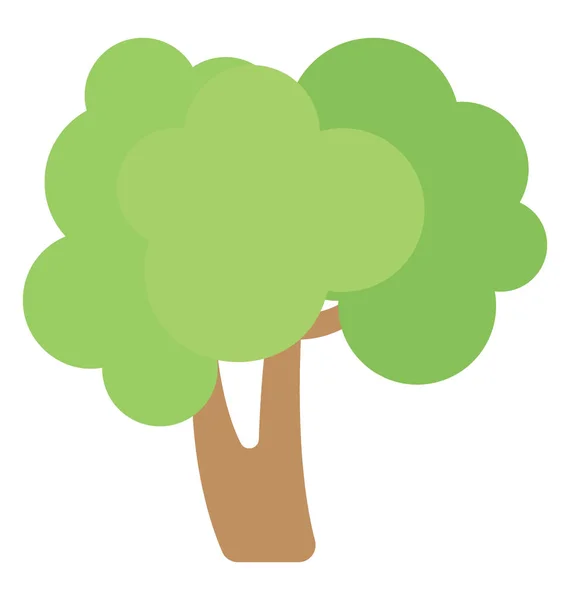 Icono Color Plano Árbol — Vector de stock