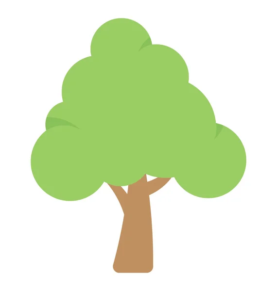 Icono Color Plano Árbol — Vector de stock