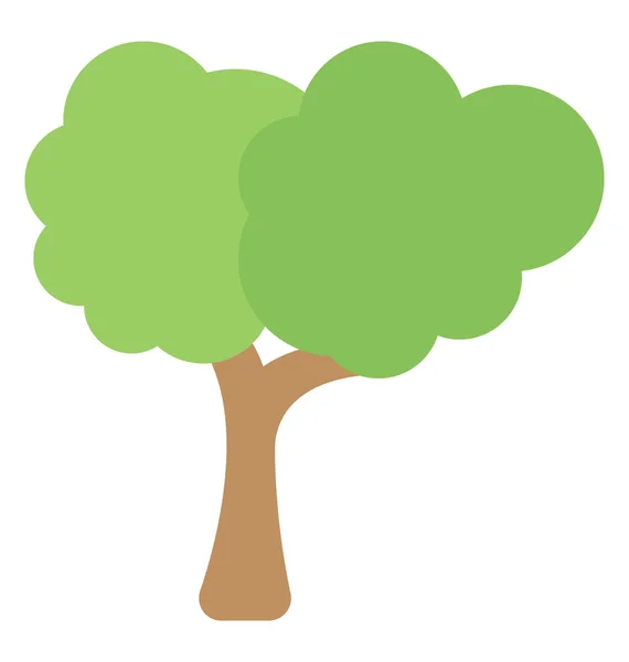 Icono Color Plano Árbol — Vector de stock