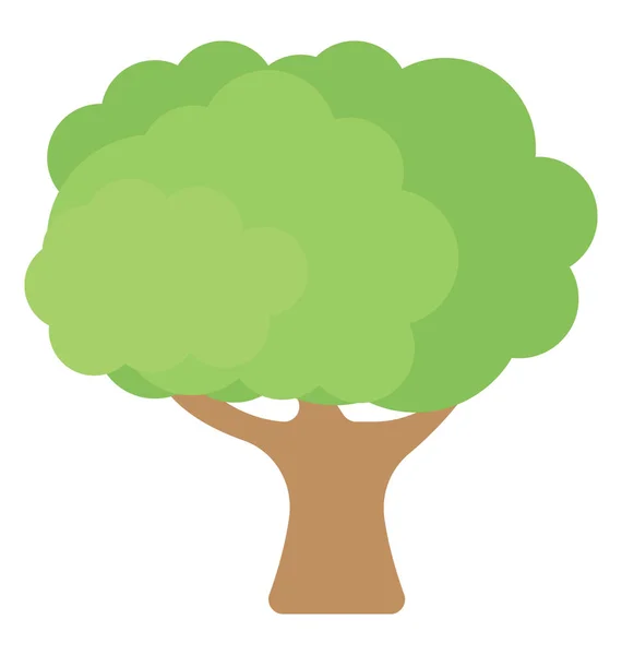 Icono Color Plano Árbol — Vector de stock