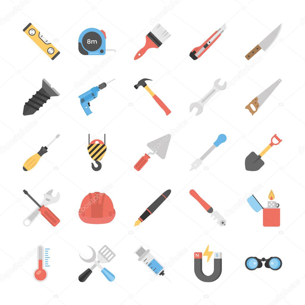 Power Tools Flat Vector Icons