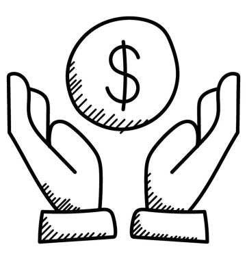 Para tasarrufu Doları sembolü holding eller