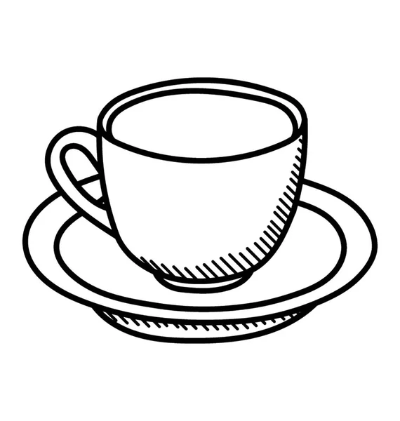 Icono Vector Taza Para Concepto Descanso — Vector de stock