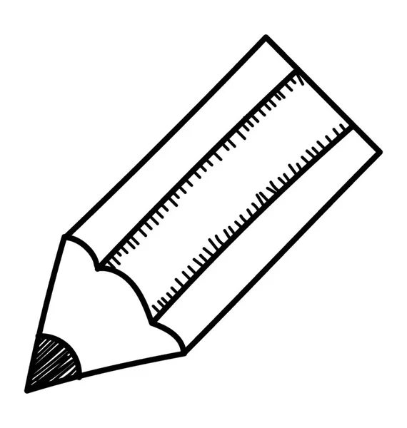 Doodle Icon Bleistift Zum Schreiben Bearbeiten Und Verfassen Von Inhalten — Stockvektor