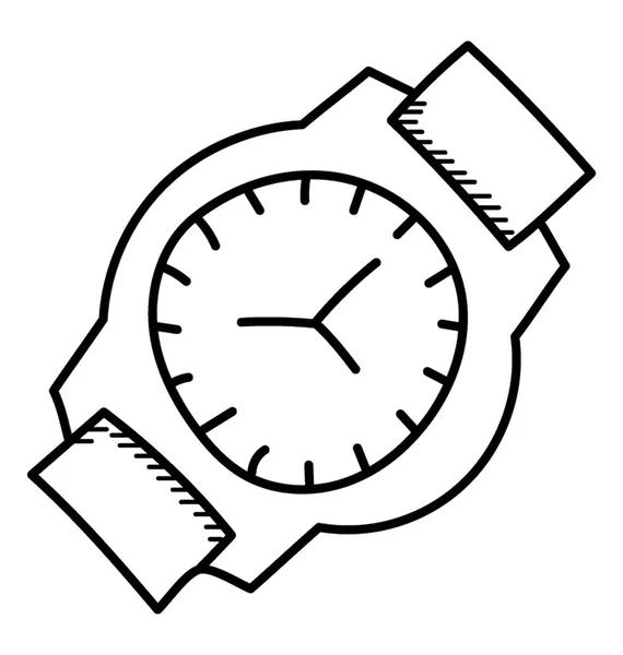 Een Ontwerp Van Doodle Van Horloge Stiptheid Concept — Stockvector