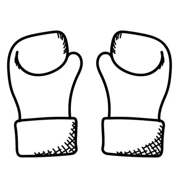 Doodle simgesi tasarım Boks eldiveni