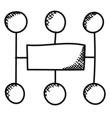 İş akışının tasarım simgesi doodle